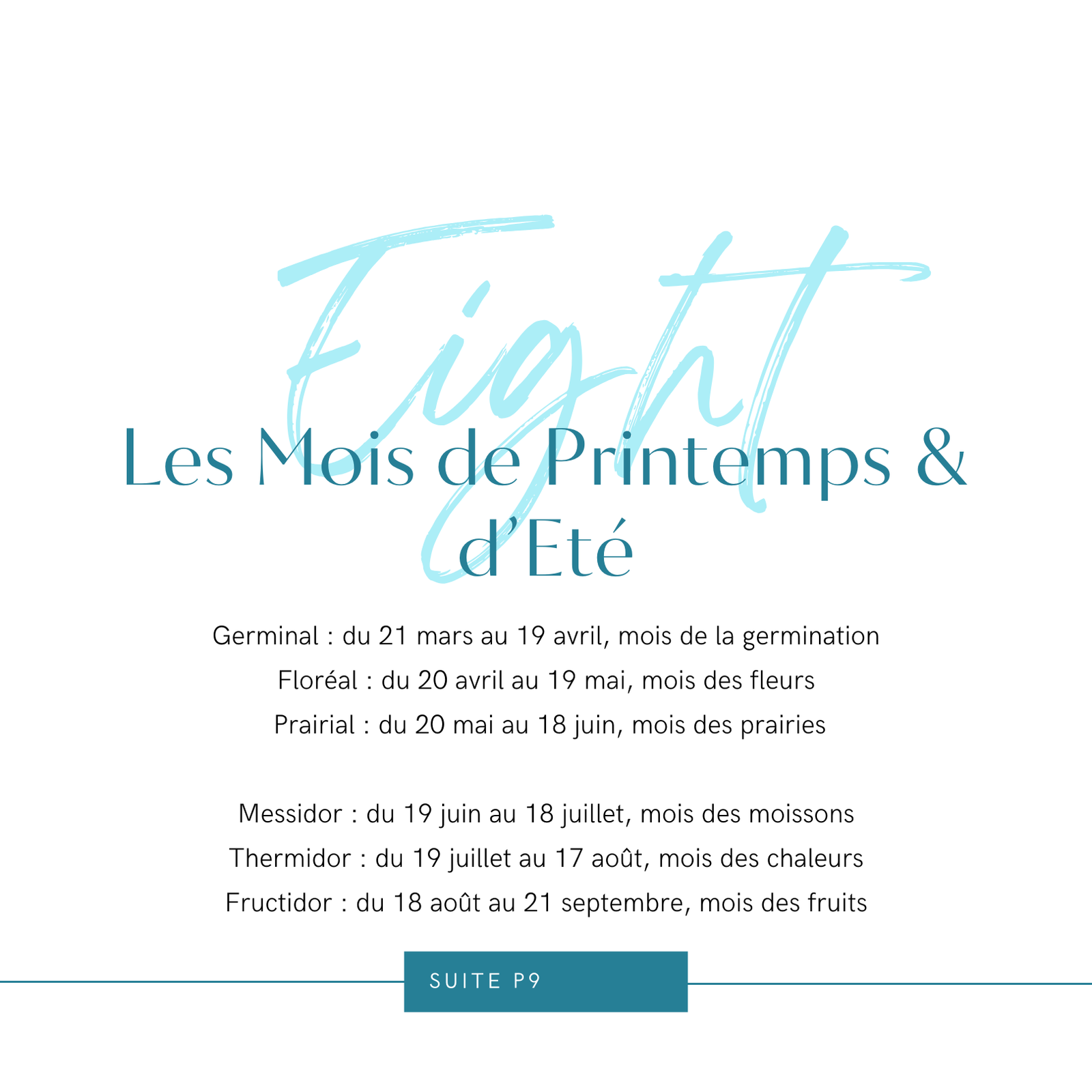Les mois printemps ete