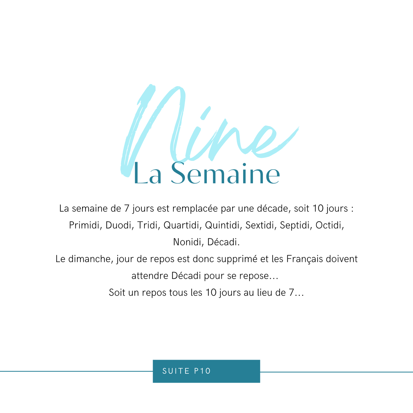 Les semaines
