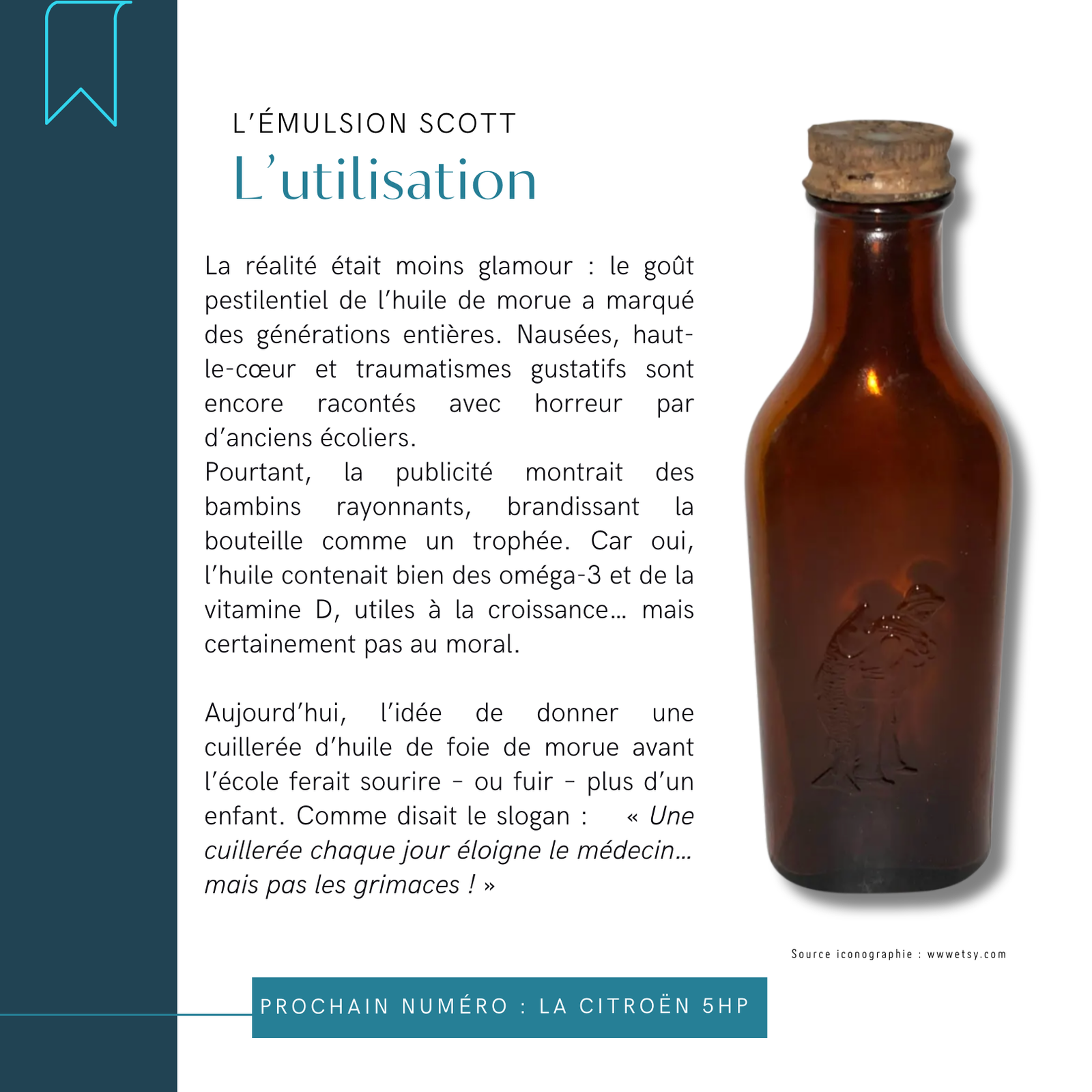 page 2 de l'article sur l'émulsion scott, remède à base d'huile de foie de morue